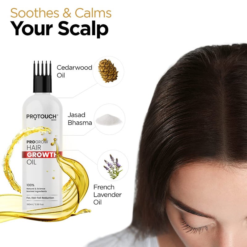 PROTOUCH PROGROW Hair Oil For Men And Women Reduces Hair Fall Dandruff Promotes Hair Growth Pack of 2 - Image 5