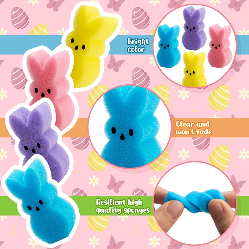 Watayo 60 Pcs Easter Decoration Sponge Bunnies Vase Filler, Multicolor Easter Bunnies Vase Stuffer, Easters Spring Rabbit Vase Fillers for Home Table Centerpiece Decor - Image 3