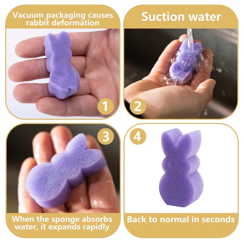 Watayo 60 Pcs Easter Decoration Sponge Bunnies Vase Filler, Multicolor Easter Bunnies Vase Stuffer, Easters Spring Rabbit Vase Fillers for Home Table Centerpiece Decor - Image 5