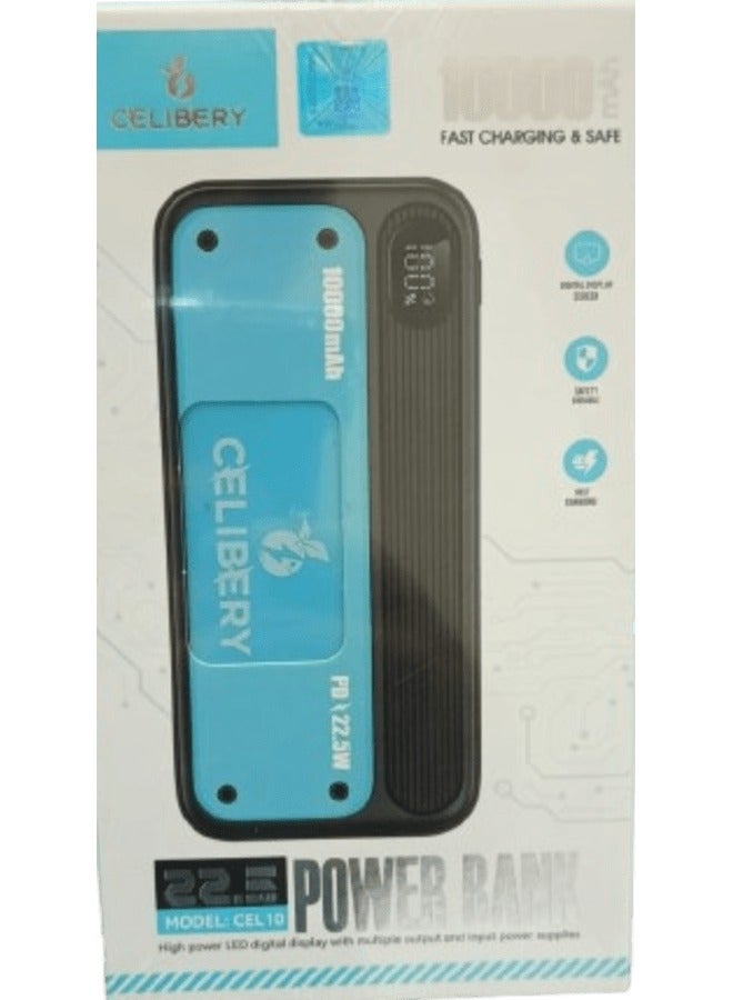 CELIBERY 10000 mAh Brave+ Fast Charging Power Bank 5V/2.4A - Image 1