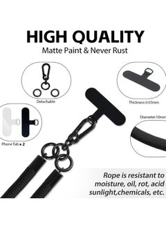Dominy Phone Strap,Mobile Phone Lanyard, Crossbody Lanyard, 2 Phone Patch,120CM, compatible with most smartphones(Grey)  - Image 3