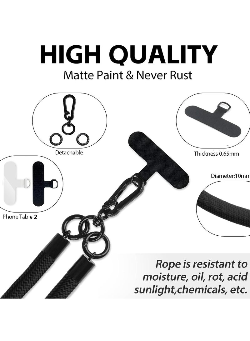 Dominy Phone Strap,Mobile Phone Lanyard, Crossbody Lanyard, 2 Phone Patch,120CM, compatible with most smartphones(Grey) - Image 3