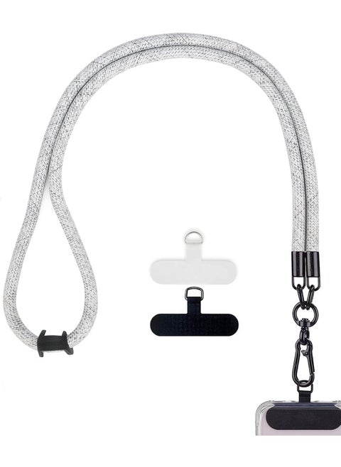 Phone Strap,Mobile Phone Lanyard, Crossbody Lanyard, 2 Phone Patch,120CM, compatible with most smartphones(Grey)