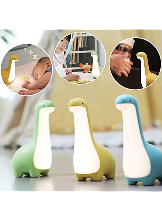 ضوء ليلي على شكل ديناصور، مصباح ليلي قابل للتعديل للأطفال، يعمل بالطاقة USB قابل لإعادة الشحن، مصباح سرير يعمل باللمس، هدايا عيد ميلاد ديناصور لطيفة للأطفال والمراهقين والأصدقاء، أزرق - Image 2