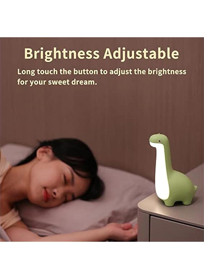 ضوء ليلي على شكل ديناصور، مصباح ليلي قابل للتعديل للأطفال، يعمل بالطاقة USB قابل لإعادة الشحن، مصباح سرير يعمل باللمس، هدايا عيد ميلاد ديناصور لطيفة للأطفال والمراهقين والأصدقاء، أزرق - Image 3