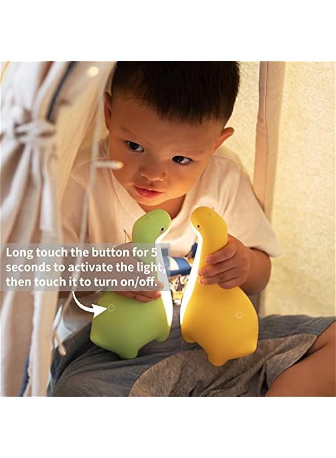 ضوء ليلي على شكل ديناصور، مصباح ليلي قابل للتعديل للأطفال، يعمل بالطاقة USB قابل لإعادة الشحن، مصباح سرير يعمل باللمس، هدايا عيد ميلاد ديناصور لطيفة للأطفال والمراهقين والأصدقاء، أزرق - Image 5