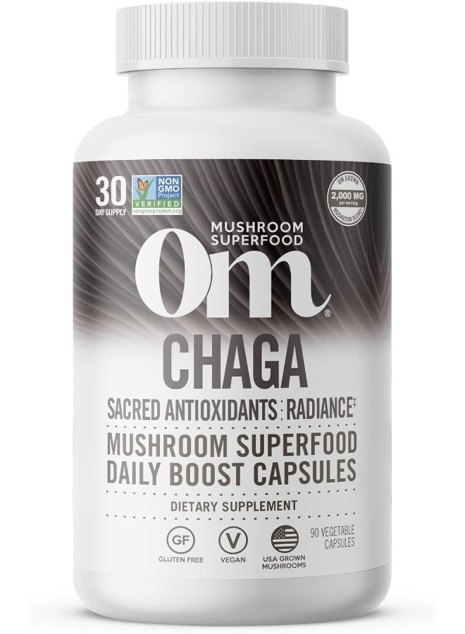 OM CHAGA MUSHROOM SUPERFOOD 90VCAPS - Image 1