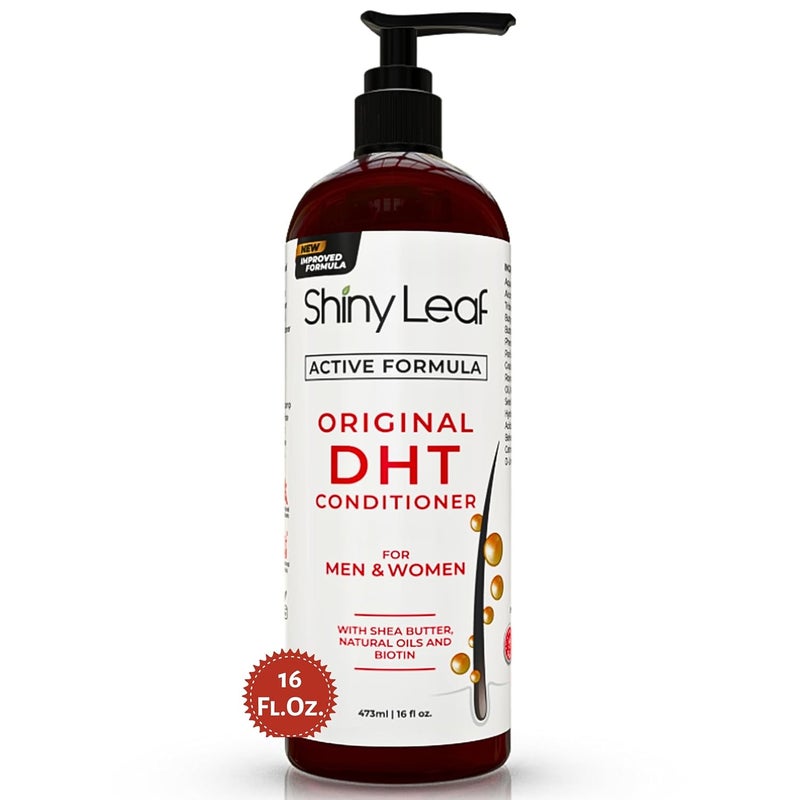Shiny Leaf DHT Blocker Conditioner with Rosemary Leaf Oil for Hair Growth, Softer & Smoother Hair, Paraben & Sulfate Free, 16 oz - Image 1