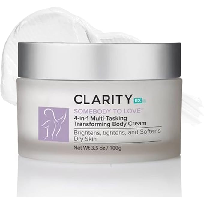 ClarityRx SomeBODY To Love 4-in-1 Anti-Aging Body Cream, Natural Plant-Based Moisturizing Lotion for Brightening, Tightening & Smoothing Dry Skin (3.5 oz) - Image 1