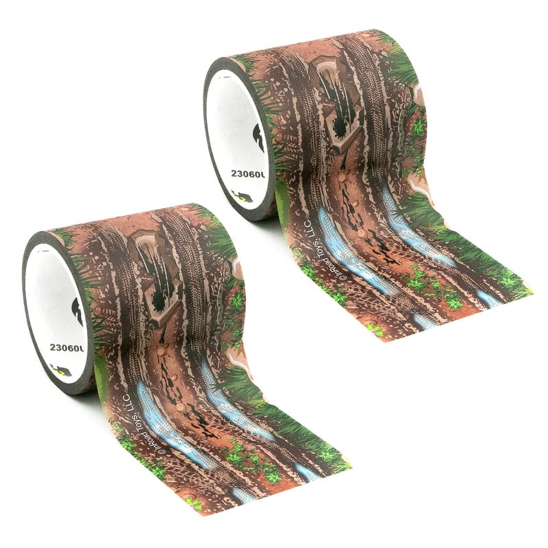 PlayTape Dirt Road Tape for Toy Cars Sticks to Flat Surfaces No Residue 2Pack of 2 in x 30 ft Roll - Image 3
