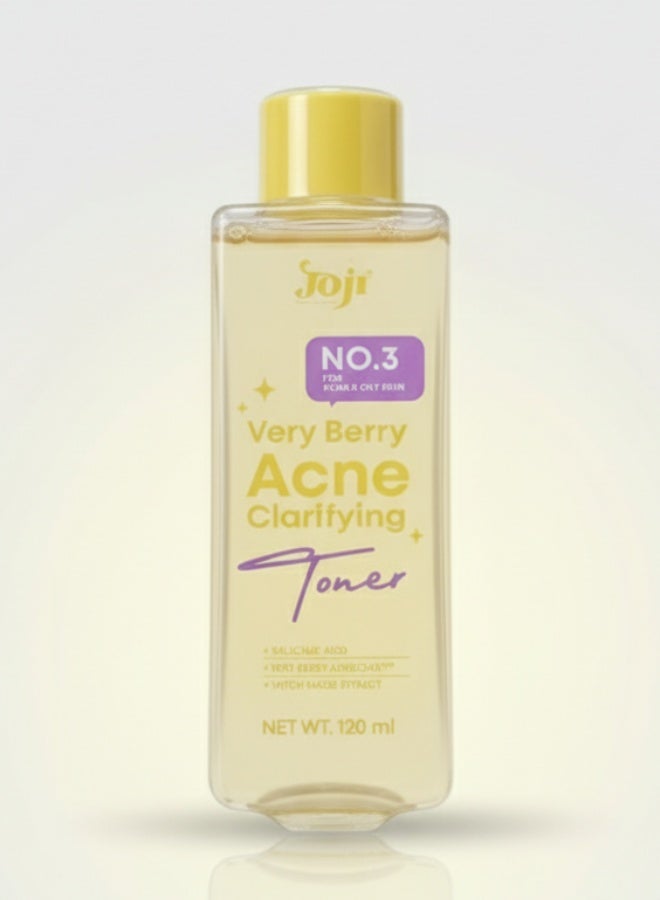 JOJI No 3 Very Berry Acne Clarifying Toner 120 ml Oil Control Pore Tightening Brightening Face Toner - Image 1