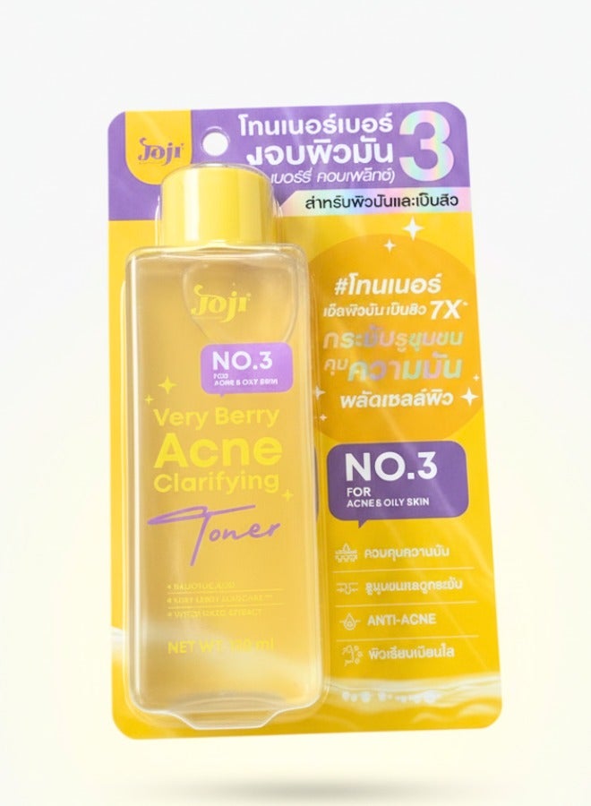 JOJI No 3 Very Berry Acne Clarifying Toner 120 ml Oil Control Pore Tightening Brightening Face Toner - Image 2