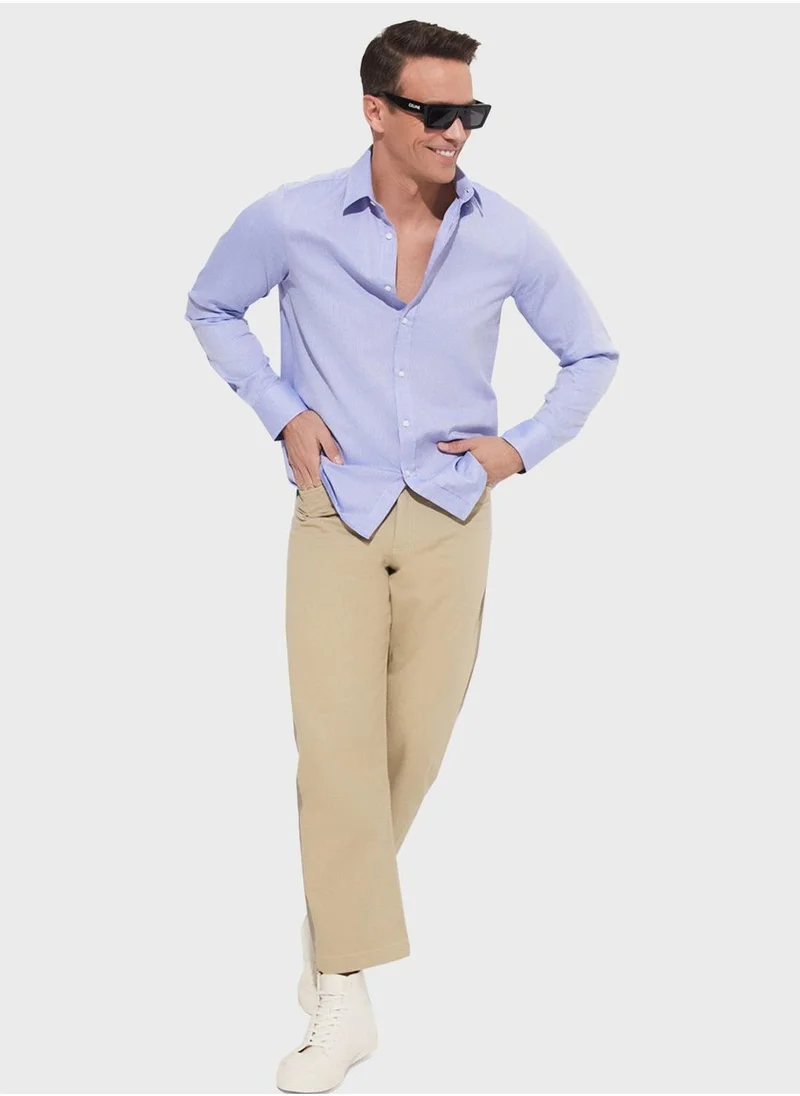 JUNE Striped Slim Fit Shirt