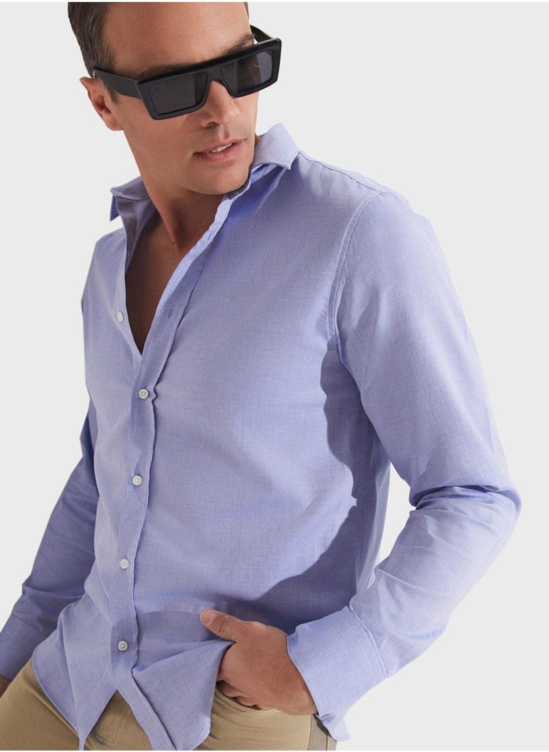 جون قميص مخطط بقصة ضيقة - Image 3