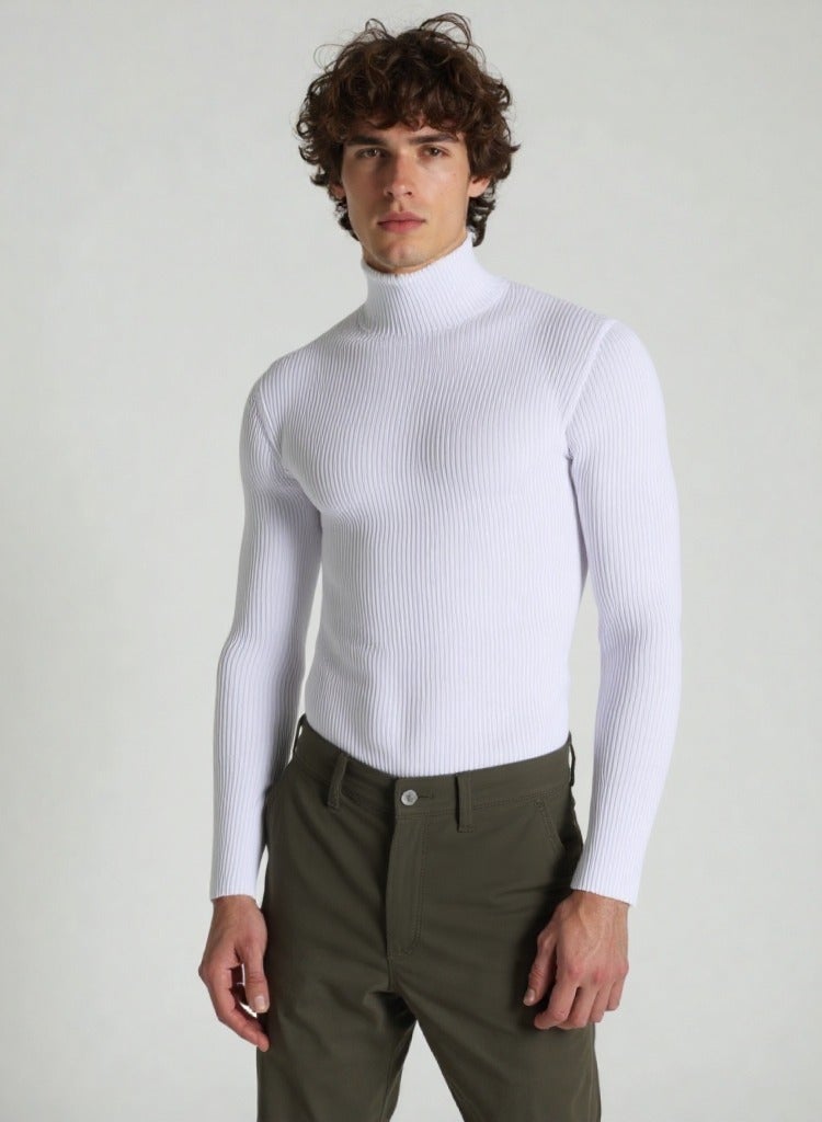 unisex Wool Pullover With High Neck