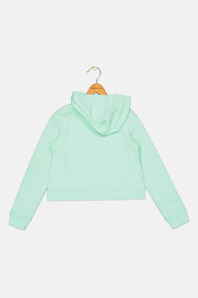 CONVERSE Kids Girl Sportswear Hoodedie, Light Green - Image 2