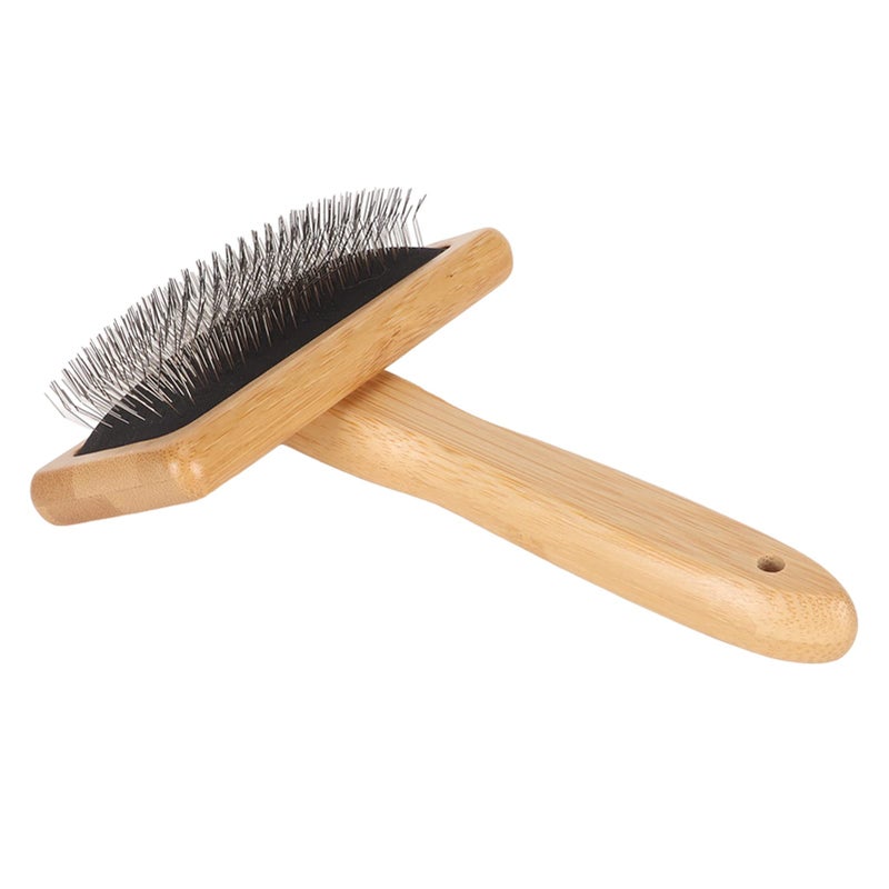 فرشاة تنظيف صغيرة بمقبض من الخيزران لإزالة شعر الحيوانات الأليفة من وسائد الهواء، والحرف اليدوية من التبليط، والمشط الناعم للتزيين. - Image 3