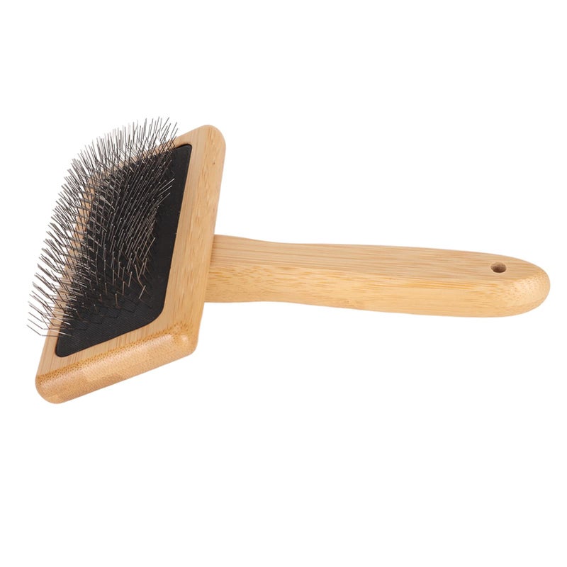فرشاة تنظيف صغيرة بمقبض من الخيزران لإزالة شعر الحيوانات الأليفة من وسائد الهواء، والحرف اليدوية من التبليط، والمشط الناعم للتزيين. - Image 4