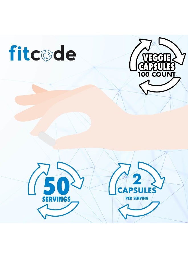 fitcode - fitcode, Testcode, 100 Veggie Capsules - Image 1