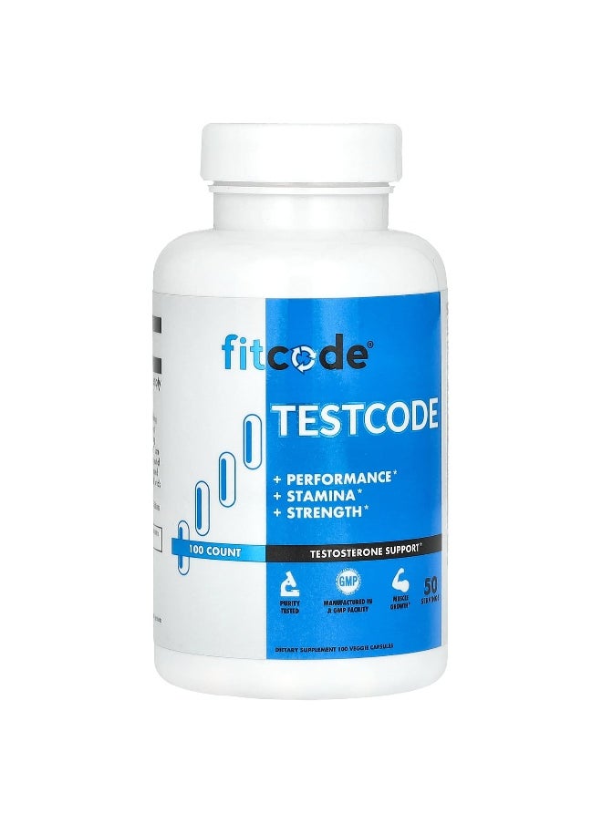 fitcode - fitcode, Testcode, 100 Veggie Capsules - Image 1