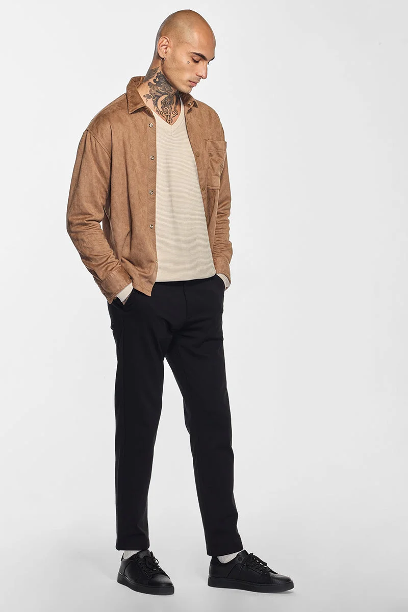 SNITCH Core Lab Beige Textured Sweater