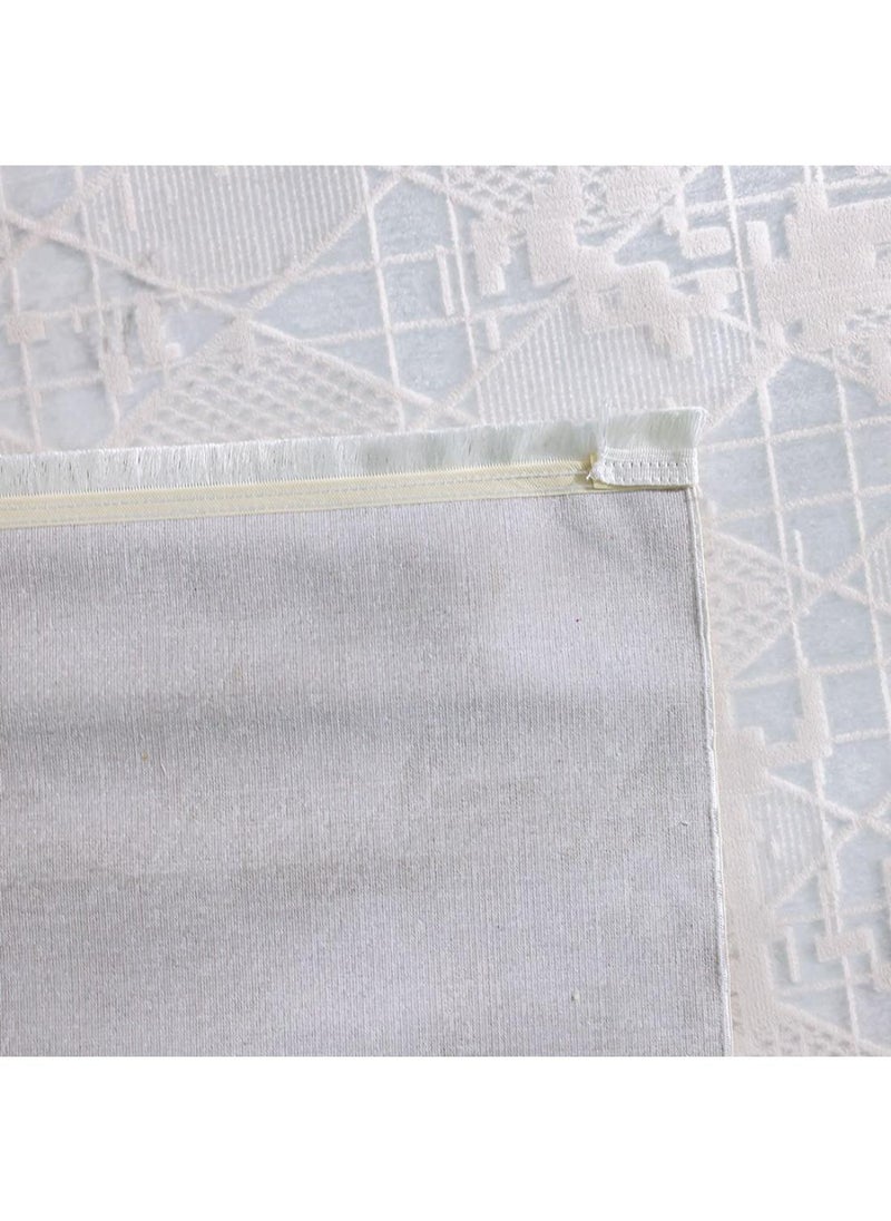 DANUBE HOME Pearl Rug  Polyester Area Rug Floor Covering L230xW160cm-White & Cream  - Image 3