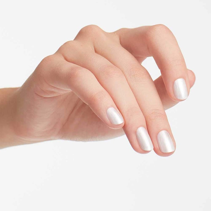 OPI Nail Lacquer Kyoto Pearl | Opaque Soft White Pearl Chip Resistant Nail Polish | Fast Drying, Streak Free - Image 2