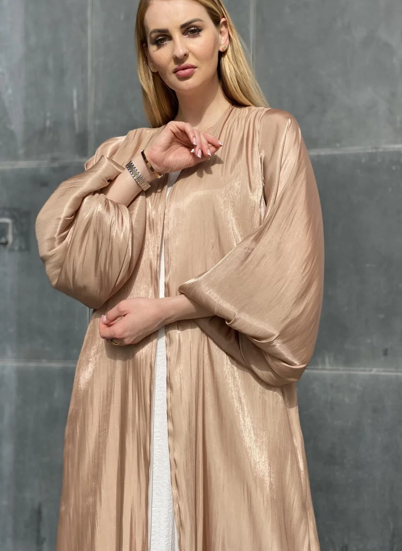 Moistreet Balloon Sleeve Abaya Set