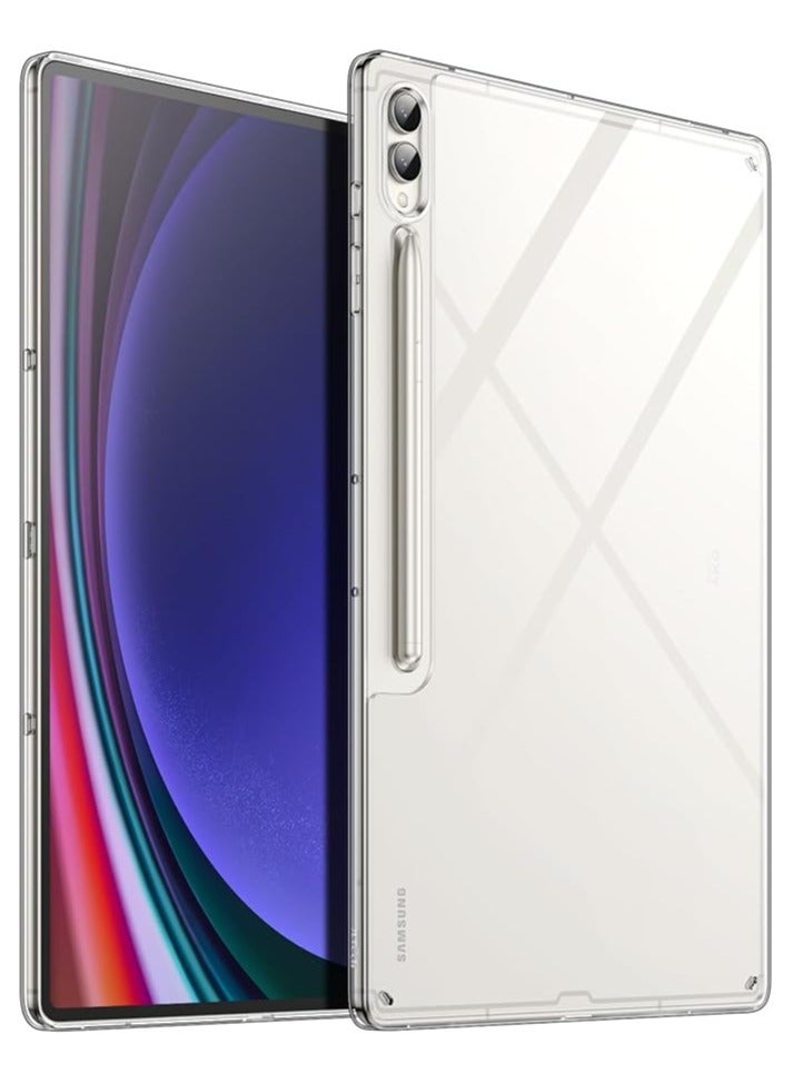 جرين تايجر حافظة شفافة لهاتف سامسونج جالاكسي تاب S10 الترا/تاب S9 الترا 14.6 بوصة، غطاء نحيف شفاف مضاد للأصفر مع ظهر صلب من البولي كربونات وممتص للصدمات ناعم من مادة TPU، يدعم الشحن اللاسلكي بقلم S (شفاف) - Image 1