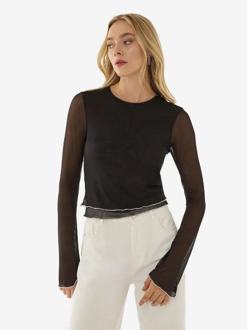 Semi Transparent Blouse