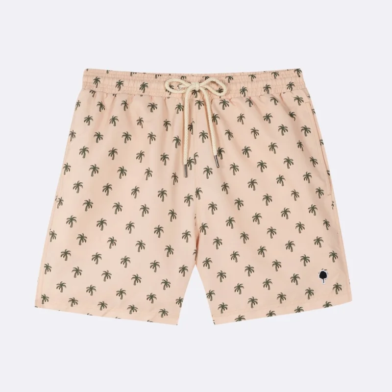 Faguo Mimizan Light Pink Palms Swim Shorts