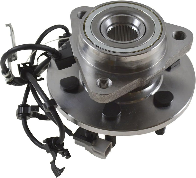 TRQ Front Driver Side Wheel Bearing & Hub Assembly 4WD with ABS Sensor Compatible with 1997-2004 Dodge Dakota 1998-2003 Durango - Image 2