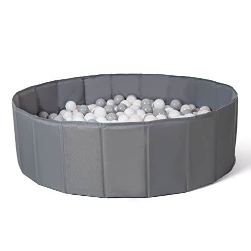 TRENDPLAY Ball Pit for Toddlers Babies Dogs Cats Iinfant Children Foldable Ball Pits Play Tent Crawl Playpen Ball Pool with Storage Bag Surprise for Boys Girls Festival Balls Not Included Gray - Image 1