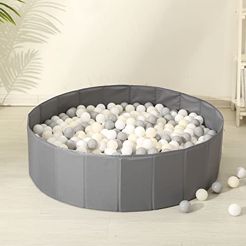 TRENDPLAY Ball Pit for Toddlers Babies Dogs Cats Iinfant Children Foldable Ball Pits Play Tent Crawl Playpen Ball Pool with Storage Bag Surprise for Boys Girls Festival Balls Not Included Gray - Image 5