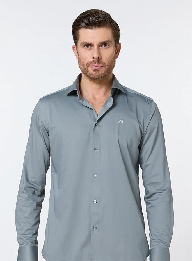 Mannerism The Misty Bamboo Grey Shirt with Gentle Comfort