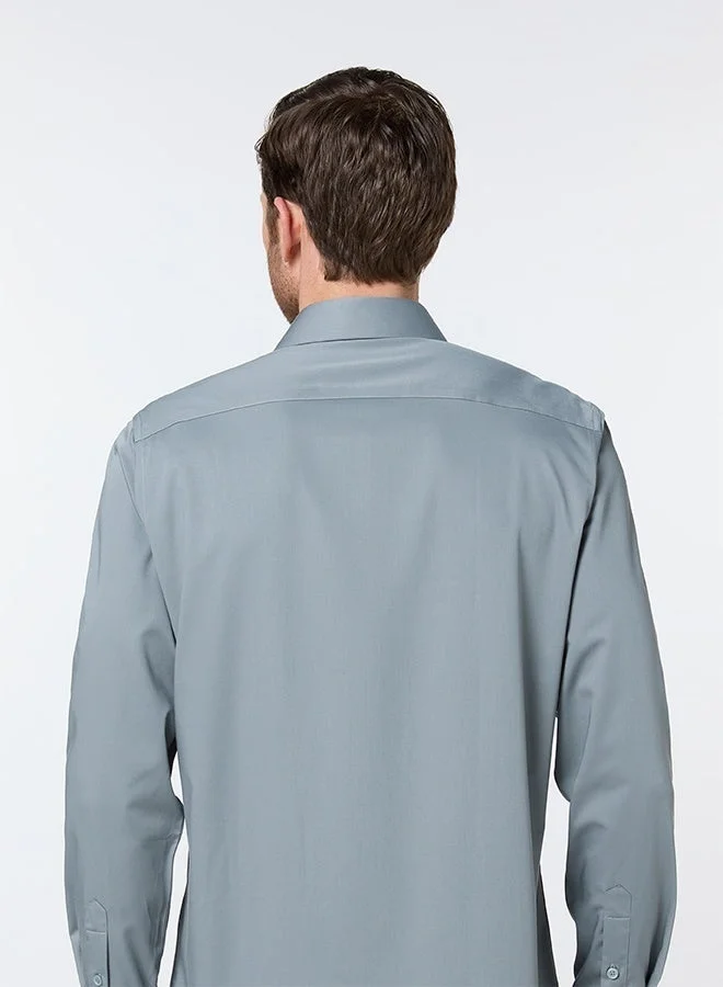 MANNERISM  The Misty Bamboo Grey Shirt with Gentle Comfort for Men | Best Price UAE