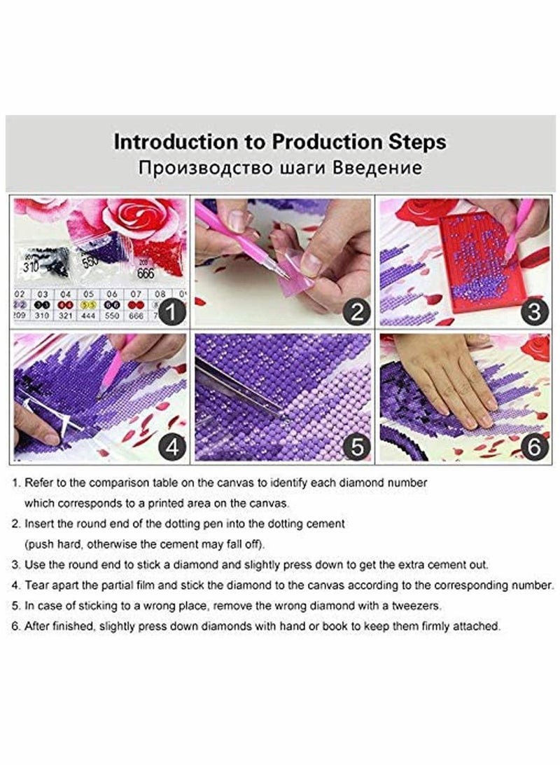 Diamond Painting Kits For Adults Kids 5D Pea DIY Paint By Kit Craft Home Wall Decor - Image 5