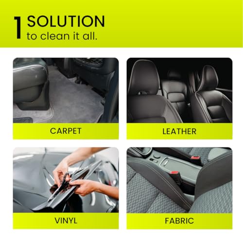 Groommm Total Car Interior Cleaning Kit 500ml – Upholstery & Fabric Cleaner Spray With Cleaning Brush | For Car Seats, Roof Liner, Door Fabric & Seat Covers | Removes Tough Stains from Leather & Vinyl - Image 5