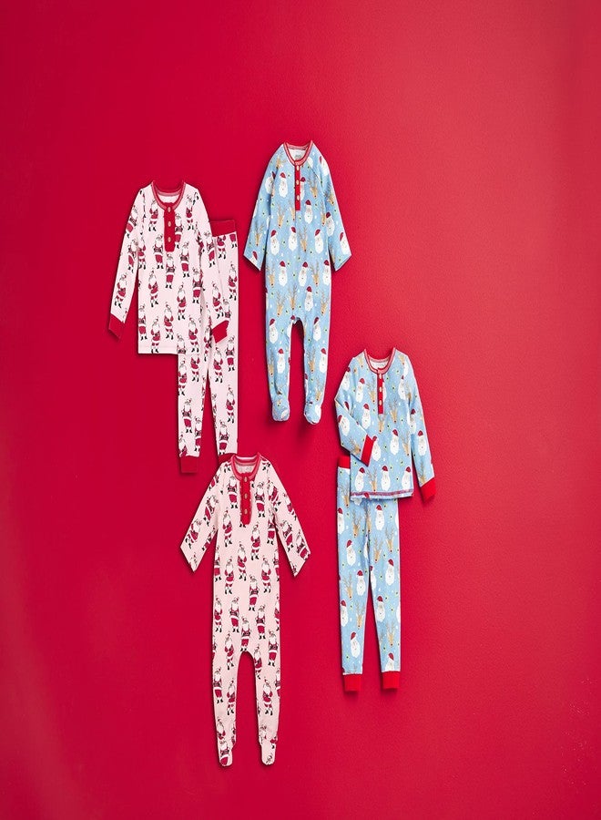 Mud Pie baby boys Santa Clause Pajamas and Toddler Sleepers, Blue, 5T US - Image 2