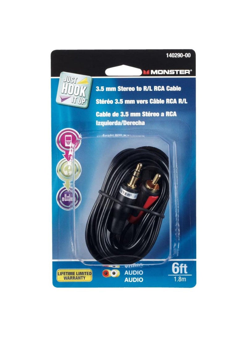 Monster Just Hook It Up Stereo Adapter Cable 1.8m