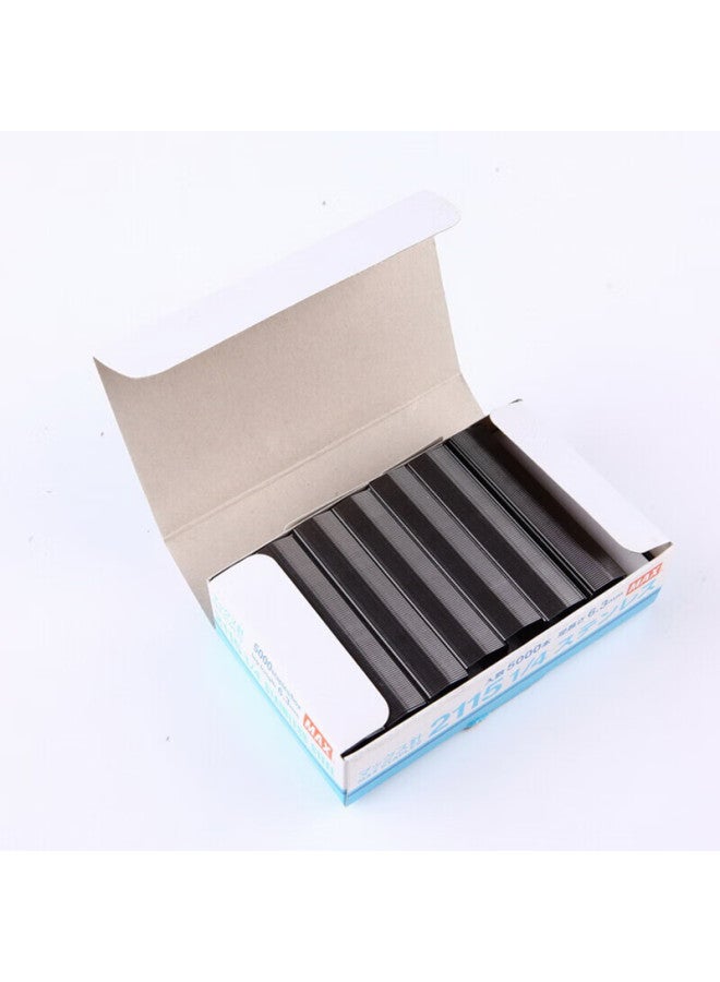 ماكس Max Arched Staples، سعة كبيرة 5000 قطعة/صندوق، دبابيس مقاومة للصدأ لربط المستندات المهمة، الأرشيف المالي، المكتبات، 2115-1/4 ستانلس ستيل - Image 2