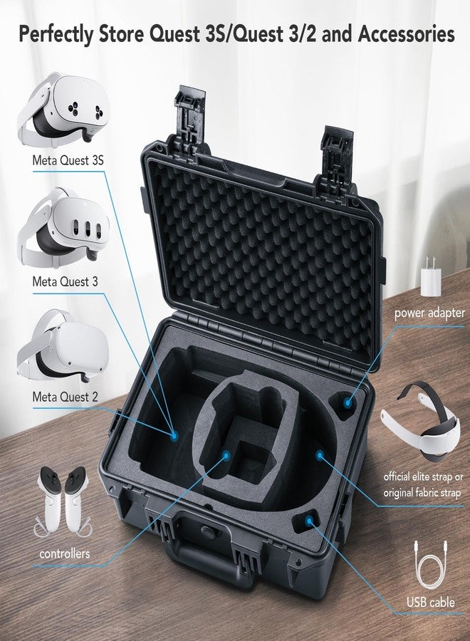 Lykus حافظة صلبة مقاومة للماء Lykus Titan OQ200، تعمل مع Quest 3S/Quest 3/Quest 2، تناسب حزام الرأس الرسمي Elite، حماية أفضل [حافظة فقط] - Image 2