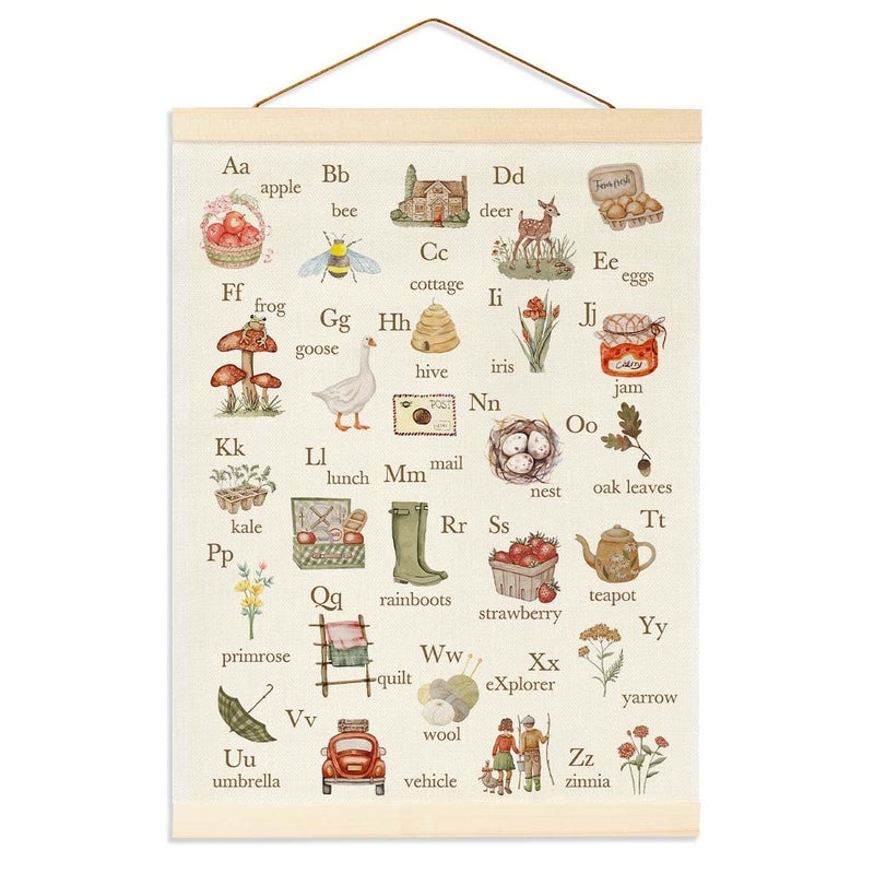 BirtDerr Woodland Nursery Decorations, Forest Nursery Decor, Boy Room Wall Decor, Jungle Decoration For Kids, strawberry, cottage, montessori, abc, school, homeschool - Image 1