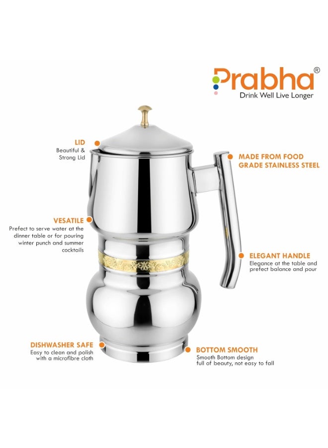 Prabha Stainless Steel Glamour Water Jug - Elegant 2000ml Jug for Home & Kitchen - Image 4