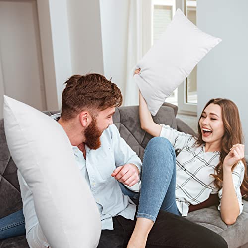 Utopia Bedding Throw Pillows (Pack of 2, White), 20 x 26 Inches Indoor Decorative Pillow Insert for Sofa, Bed and Couch - Image 5