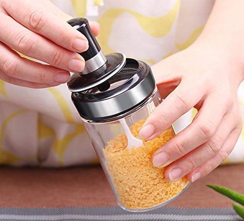 DISHIN Borosilicate Glass Storage Jar - 250ml, Set of 2 (CHUTNEY SPOON JAR) - Image 3