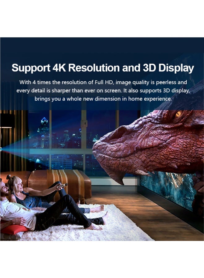 يوني تيك HDMI Cable 4K HDMI 2.0 18Gbps High-Speed 4K@60Hz HDMI to HDMI Video Wire Ultra HD 3D 4K HDMI Cord Compatible with MacBook Pro UHD TV Nintendo Switch Xbox PlayStation PS5/4 PC Laptop - Image 2