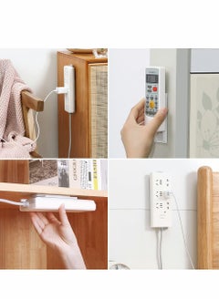 Excefore Self Adhesive Power Strip Holder 4pcs Self Adhesive Socket Organizer, Holder, Simplest Mount For Board, Remote Control Stored In The Kitchen, Home And Office  - Image 5