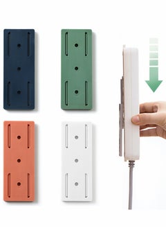 Excefore Self Adhesive Power Strip Holder 4pcs Self Adhesive Socket Organizer, Holder, Simplest Mount For Board, Remote Control Stored In The Kitchen, Home And Office  - Image 1