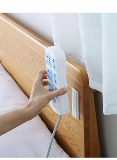 Excefore Self Adhesive Power Strip Holder 4pcs Self Adhesive Socket Organizer, Holder, Simplest Mount For Board, Remote Control Stored In The Kitchen, Home And Office  - Image 3